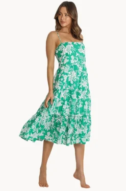 Dresses^Sunseeker Island Girl Shoe String Midi Dress Green