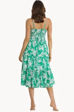 Dresses^Sunseeker Island Girl Shoe String Midi Dress Green