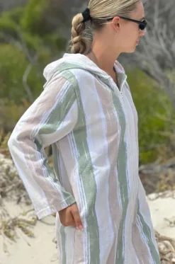 Towel Robes & Ponchos|Towel Robes & Ponchos^Back Beach Co Island Hooded Towelling Robe S/M Sand