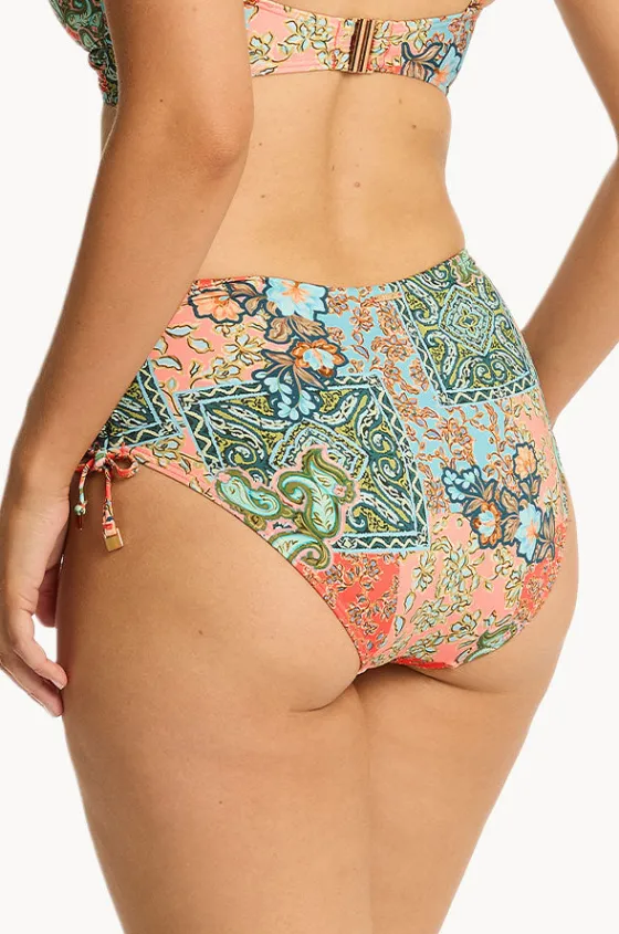 Bottoms^Sea Level Java Mid Drawstring Pant Coral