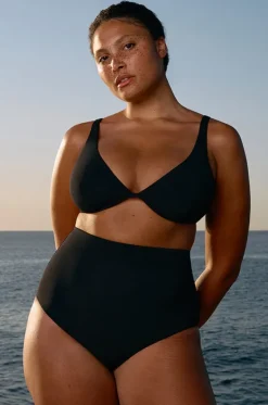 Bikini Tops^Jets et D/DD Cup Underwire Tri BLACK