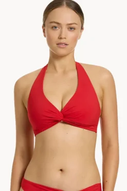 Bikini Tops^Jets et D/DD Twist Front Bra Rosso