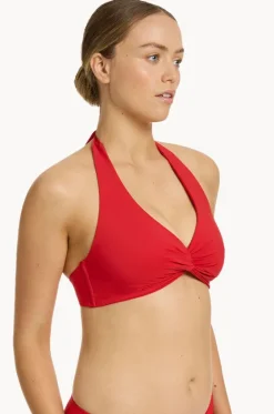 Bikini Tops^Jets et D/DD Twist Front Bra Rosso