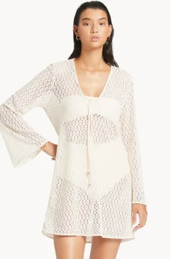 Overswim^Jets et Stretch Lace Kaftan Cream