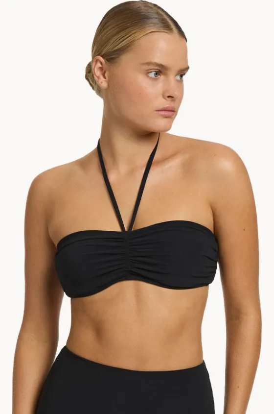 Bikini Tops^Jets et Underwire Bandeau Halter BLACK