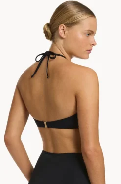 Bikini Tops^Jets et Underwire Bandeau Halter BLACK