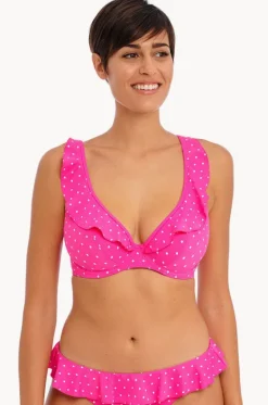 Bikini Tops^Freya Jewel Cove G Cup Frill Plunge Bra Raspberry