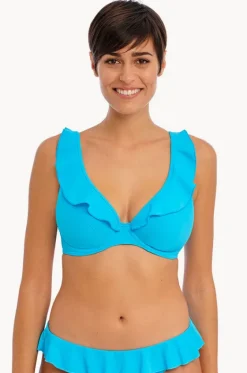 Bikini Tops^Freya Jewel Cove G Cup Frill Plunge Bra Turquoise