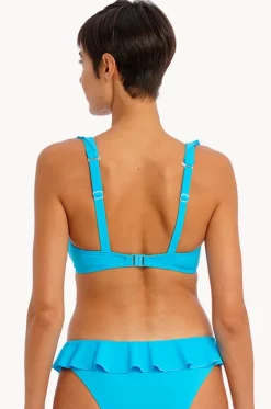 Bikini Tops^Freya Jewel Cove H Cup Frill Plunge Bra Turquoise