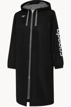 Towel Robes & Ponchos|Towel Robes & Ponchos^Speedo Junior Unisex Logo Deck Coat Black