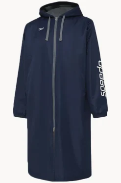 Towel Robes & Ponchos|Towel Robes & Ponchos^Speedo Junior Unisex Logo Deck Coat Navy