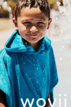 Towel Robes & Ponchos|Towel Robes & Ponchos^Wovii Kids Hooded Towel 2-6Y Lagoon blue