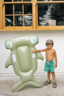 Pool Inflatables^Sunny Life Kids Salty The Shark Lie On Float Khaki