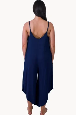 Playsuits^J.valdi Kira Slub Flowy Jumpsuit Navy