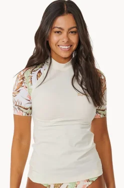 Rashies & Sunsuits^Rip Curl La Quinta Short Sleeve Suntop Off White