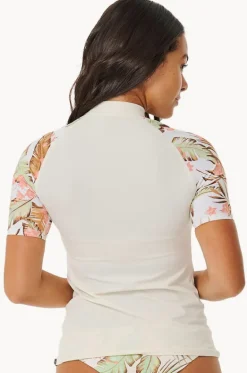 Rashies & Sunsuits^Rip Curl La Quinta Short Sleeve Suntop Off White