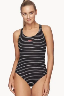 One Pieces^Speedo Ladies Limitless Leaderback Black/White