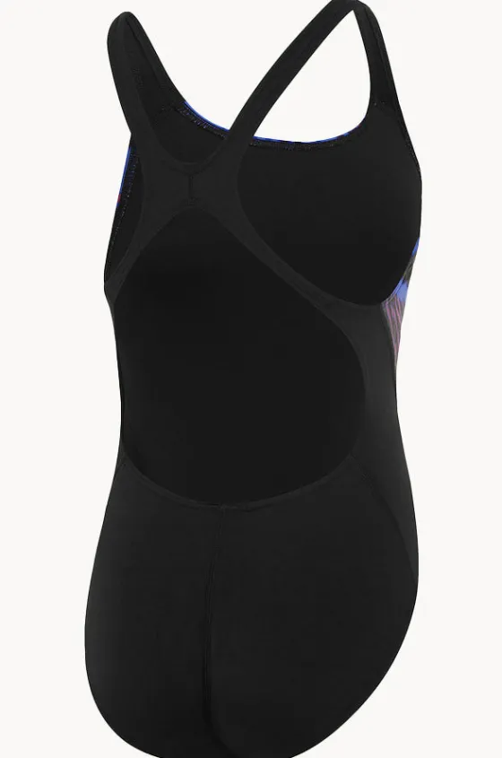 One Pieces^Speedo Lana Leaf Allover Digital Recordbreaker One Piece Black/cobalt