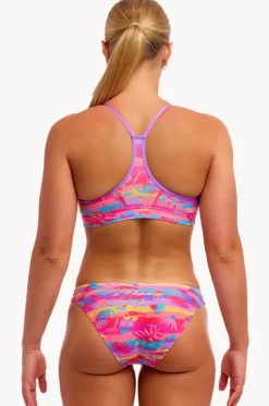 Bikini Sets^Funkita Leave In Crop Set Pink/purple
