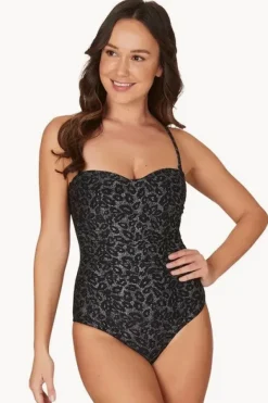 One Pieces^Nip Tuck Leopard Foil Colette One Piece BLACK