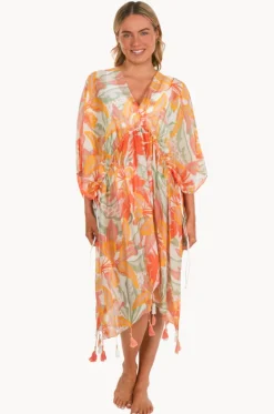 Dresses^Pool To Party Leopard Palms Isle Dress Sunshine