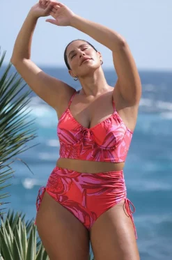 Bikini Tops^Artesands Les Fauves Degas D/DD Cup Midriff Bra Red