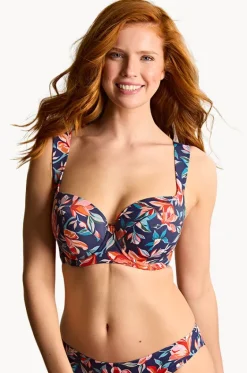 Bikini Tops^Panache Liliflora G Cup Bette Balconette Bra Navy/red