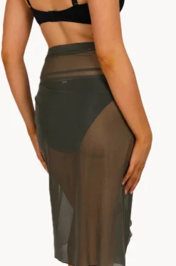 Sarongs^Baku Long Mesh Pareo Olive