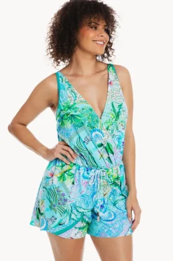 One Pieces^Togs Swimwear Lucca Romper One Piece Aqua