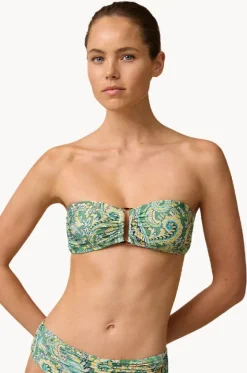 Bikini Tops^Monte u0026 Lou Lulu Bilgola Bandeau Olive