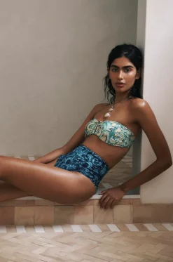 Bikini Tops^Monte u0026 Lou Lulu Bilgola Bandeau Olive