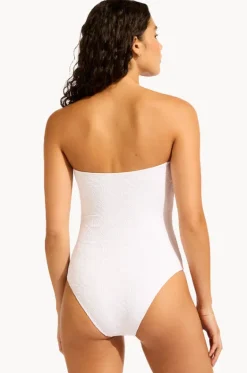 One Pieces^Seafolly Luna Ring Front Bandeau One Piece White