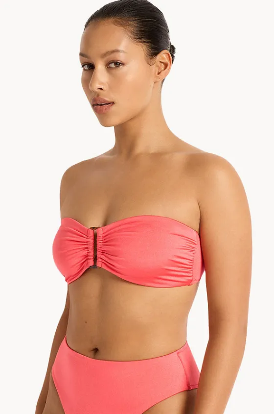 Bikini Tops^Monte u0026 Lou Lustre Bilgola Bandeau Calypso
