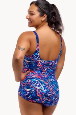 One Pieces^Funkita Mad Cat Scoop Neck One Piece Blue/orange