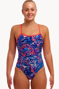 One Pieces^Funkita Mad Cat Swim Secure One Piece Blue/orange