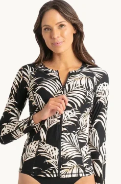 Rashies & Sunsuits^Sunseeker Mae Long Sleeve Suntop Black