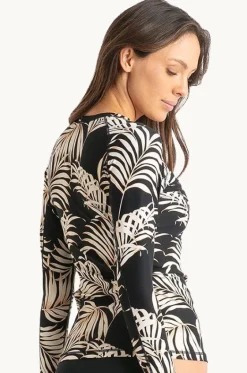 Rashies & Sunsuits^Sunseeker Mae Long Sleeve Suntop Black