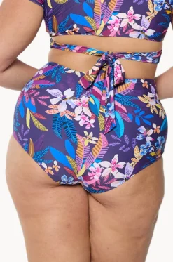 Bottoms^Capriosca Majorca High Waisted Pant Purple/multi