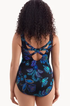 One Pieces^Longitude Majorelle Garden Long Torso Tank One Piece Black/blue