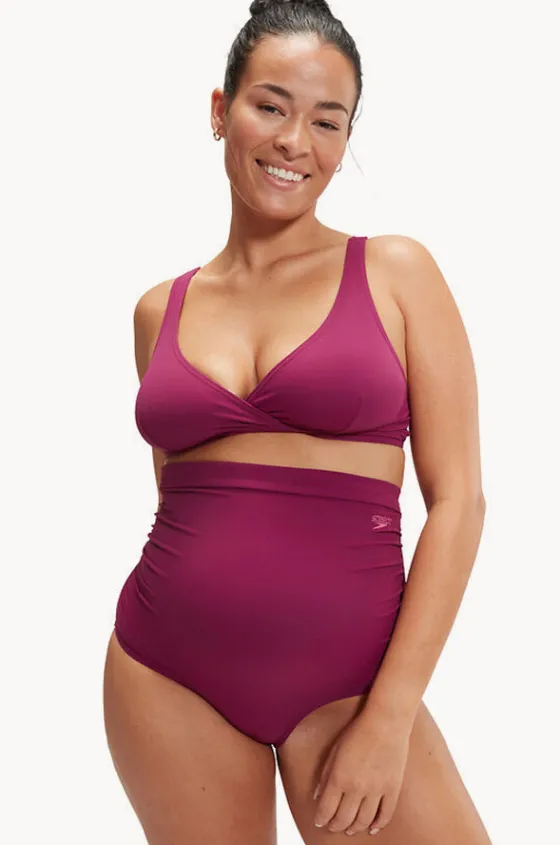 Bikini Sets^Speedo Maternity Crop Set Berry