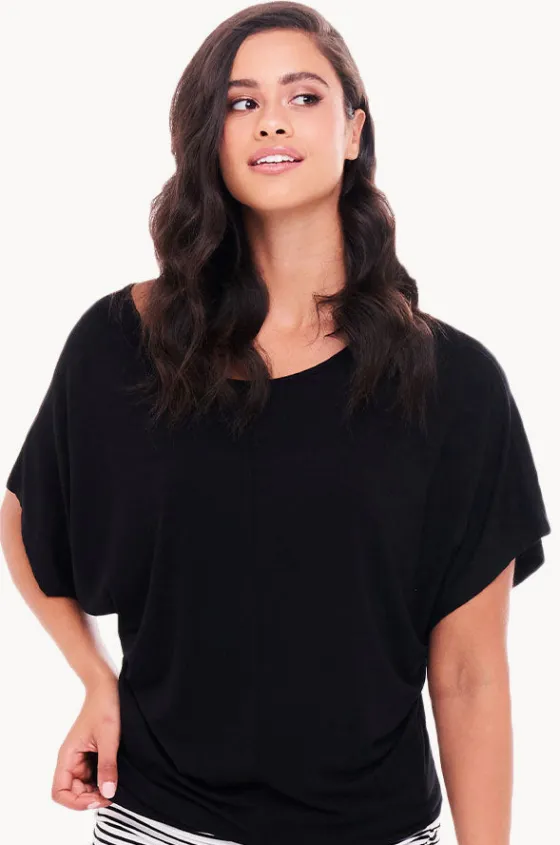 Tops^Betty Basics Maui Tee Black