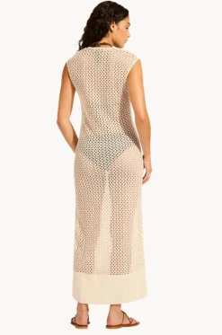 Overswim^Seafolly Maxi Tank Dress Ecru