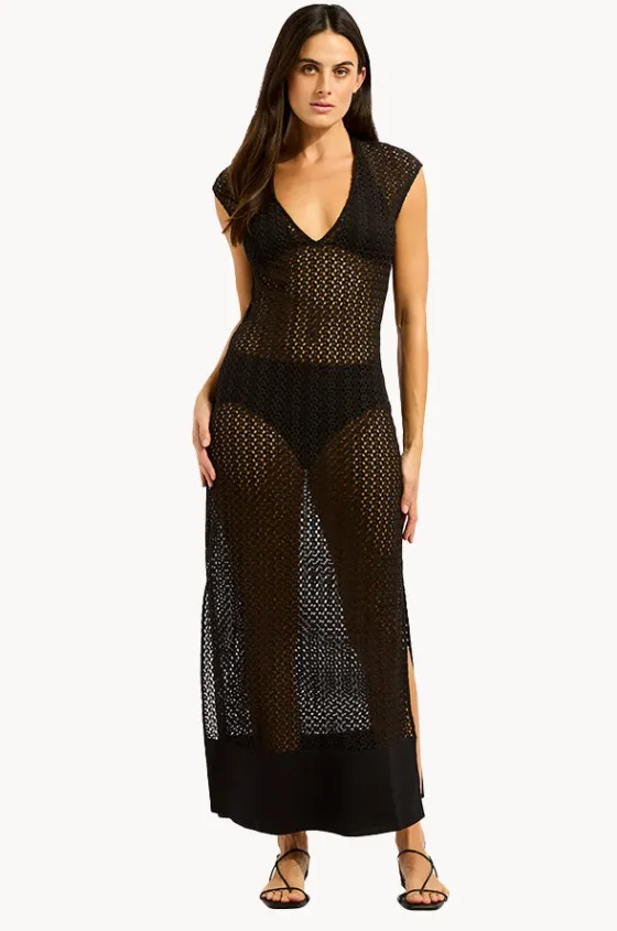 Overswim^Seafolly Maxi Tank Dress Black