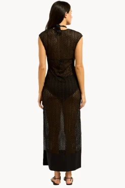 Overswim^Seafolly Maxi Tank Dress Black