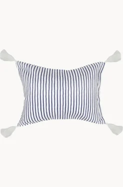 Beach Pillows^Good Vibes Mediterranean Beach Pillow White/blue