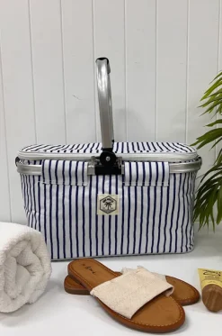 Cooler Bags|Picnic Vibes^Good Vibes Mediterranean Market Cooler Bag White/blue