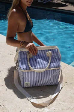 Cooler Bags|Picnic Vibes^Good Vibes Mediterranean Picnic Cooler Bag White/blue