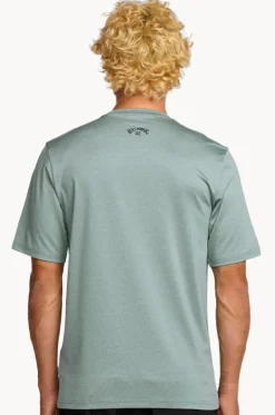Rashies^Billabong Mens All Day Wave Short Sleeve Suntop Sea