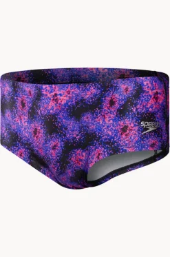 Briefs^Speedo Mens Allover 13.5cm Brief Blue/Purple