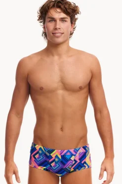 Trunks^Funky Trunks Mens Be Square Trunk Purple/multi